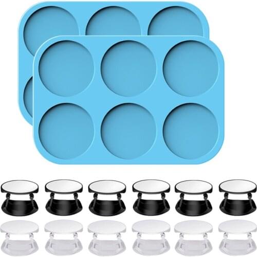 2 Pieces Mould 6-Cavity Phone Silicone Mould Socket 12 Pieces Cellphone Socket Collapsible Phone Grip Holder