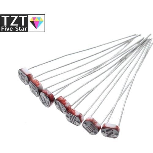 20PCS LDR Photo Light Sensitive Resistor Photoelectric Photoresistor 5528 GL5528 5537 5506 5516 5539 5549 For Arduino