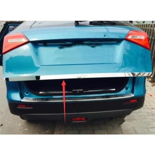 2016 For Suzuki Vitara Tailgate Rear Door Bottom Cover Molding Trim Stainless Steel back door trim car Accessories