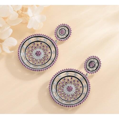 2019 new models earrings for women Color Mixed color Eardrop wholesale big women luxury Fashion jewelry DZ 4