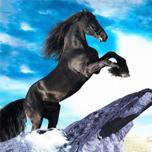 5D DIY Full Square/Round Diamond embroidery"Animal Horse"Cross Stitch Rhinestone Diamond Painting Mosaic Wall Sticker Gift DSX16