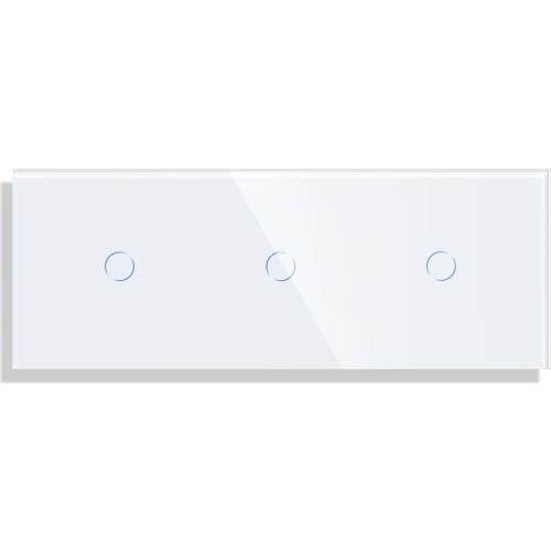 86*229mm, Triple gang touch sensor switch panel can match with touch switch function part