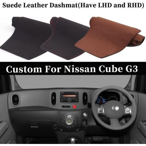 Accessories Car-styling Suede Leather Dashmat Dashboard Cover Dash Mat Carpet Custom For Nissan Cube G3 2009 2010 2011 2014 2019