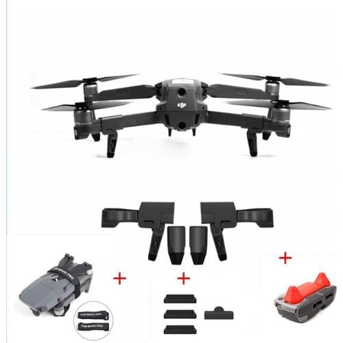 For DJI Mavic 2 Protection Accessories,Extended Landing Gear,Charging Port Anti-Dust Plugs,Joystick Protector,2 Pcs Fixing Strap