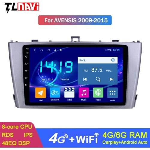 6G+128G Android 10 2.5D+IPS Car Radio Multimedia Stereo Audio Player For Toyota Avensis 2009-2013 GPS Navigation
