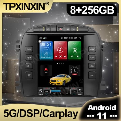 128G Android 11 Tesla IPS Screen Car Radio For Jaguar S-Type 2004 - 2007 Auto Multimedia DVD Player Navigation Stereo GPS 2 din