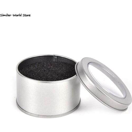 Stylish Round Metal Silver Jewelry Watch Gift Box Display Case With Cushion 6.5*4cm Watch Organizer Box Holder Display Box Case