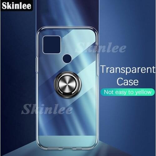 Skinlee For Realme C21Y Case Official Original Shockproof With Ring Holder Soft Clear Cover For Realme C21 Case