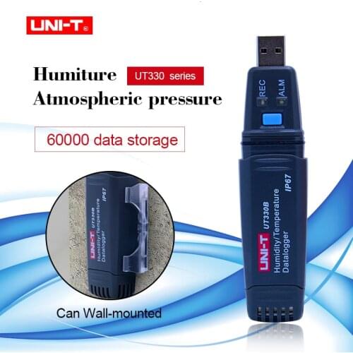 UNI-T UT330A/B/C Digital temperature humidity USB data logger 60000 Temp Recorder Logger Temperature Recorder -40~80C(-40~176F)