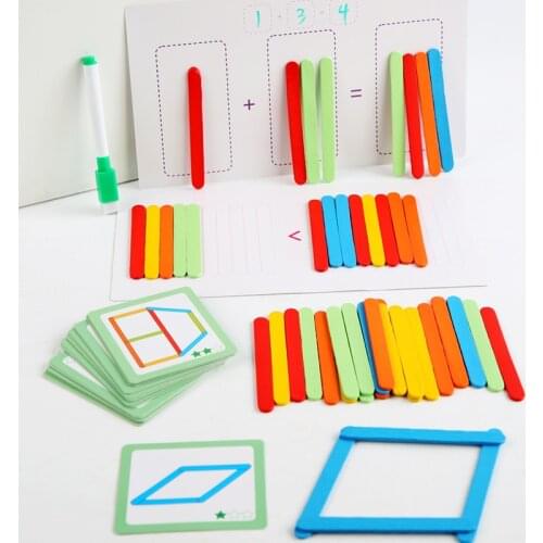 Wooden 3D Puzzle Number Calculation Game Math Toy Educational Toys Preschool Children Gift