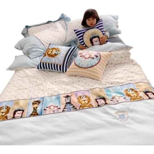 Childrens four-piece lovely zoo high count high density digital printing kit