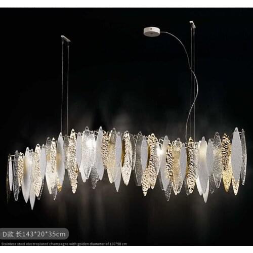 Italian restaurant chandelier creative art new designer bar decoration dining room showroom glass lamps