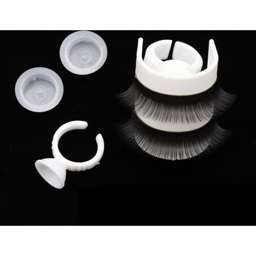 5pcs/set False Eyelash Root Divider Eyelash Extension Grafting Glue Ring Cup Pigment Bowl Tool Accessories Makeup Tool Kits