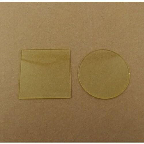 Round or Square Above 450nm Through Cut-off Yellow Glass Filter UV Cut Visible Light Through Clear High Quality Optical Lens