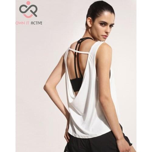 Summer Sexy Women Tank Tops Quick Dry Loose Gym Fitness Sport Sleeveless Vest Singlet for Running Training T-shirt P069
