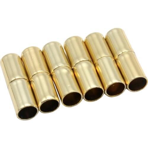Aaazee 5mm Round Hole Magnetic Clasps Gold Opening Jewelry Making End