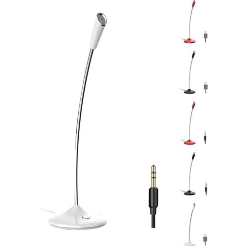 Popupine Microphone Studio Speech Microphone Chatting Desktop PC Laptop Computer Gaming Microphone