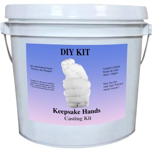 Keepsake Hands Casting Kit Souvenir Large Creative DIY Plaster Statue Molding Kit Hand Holding For Couple Friends Family 2021