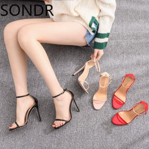 2021 New arrival summer hot style 11 cm sexy high heel sandals plus size
