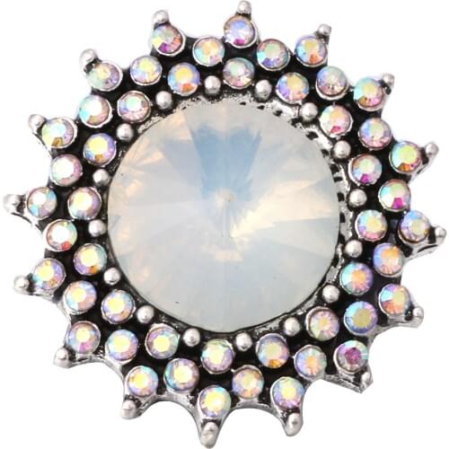 10pcs/lot New Snap Button Jewelry 18mm Charm Big Colourful Flower Snap Buttons Fit Snap Bracelet for Women Snaps Buttons Jewelry