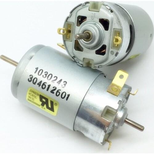 Brand new Johnson 1030243 18V 11200rpm high speed double output shaft 390 DC motor
