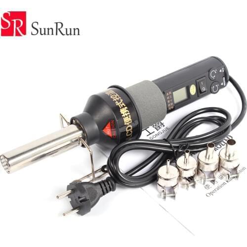 450W LCD Adjustable 450 Degree Electronic Heat Hot Air Gun Desoldering Soldering Station IC SMD BGA Rework 4 Nozzle 8018 LCD