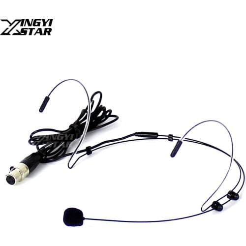 Mini XLR 3 Pin TA3F Wired Headworn Condenser Microphone Headset Mic Microfone Microfono For SAMSON Karaoke Wireless Transmitter