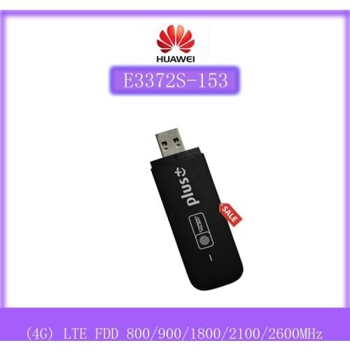 Unlocked Huawei E3372h-153 e3372s-153 4G LTE USB Modem+ 2pcs 4G crc9 Dual Antenna