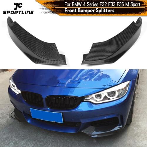 Front Bumper Lip Spoiler Splitters for BMW 4 Series F32 F33 F36 M Sport Gran Coupe Convertible 2013 - 2017 Carbon Fiber / FRP