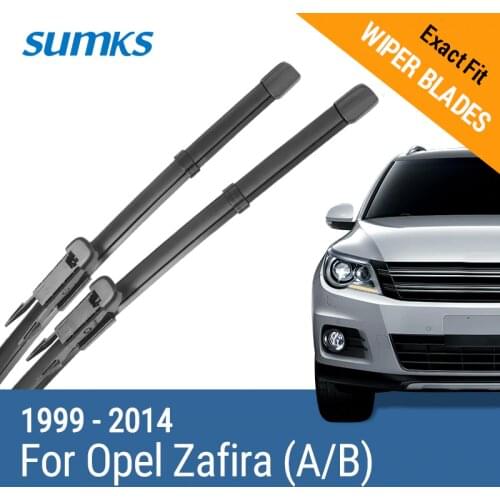 SUMKS Wiper Blades for Opel Zafira A / B 24"&22"/28"&22" Fit Hook / Pinch Type Arms 1999 - 2014
