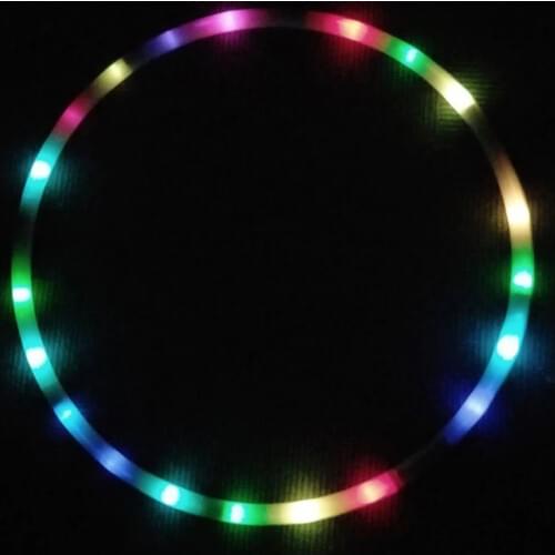 LED Colorful Fitness Circle Performing Arts Abdominal Fat Loss Light Fitness Crossfit Foldable Sport Hoop Gym Fitness Equipments