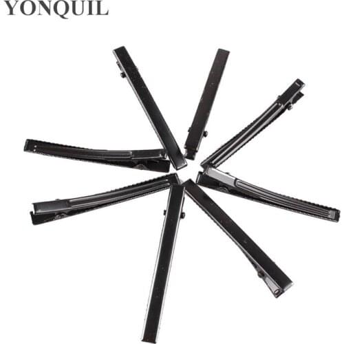 100PCS/LOT 60MM Black Single Metal Hair Clips Hairpin For women girl party fascinator hat hair accessories