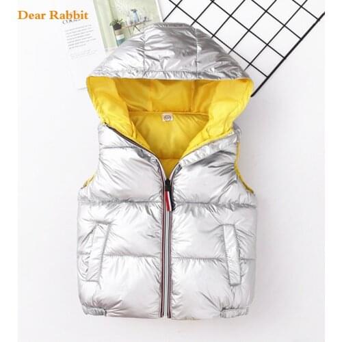 New Child Waistcoat Children Outerwear Winter Coats Kids Clothes Warm Hooded waterproof Baby Boys Girls Vest For Age 1-8 Years