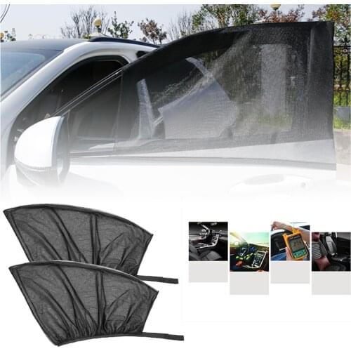 2Pcs Universal Car Side Window Sunshade Cover UV Protection Sunshade Visor Shield Auto Rear Window Cover Curtain Car Accessories