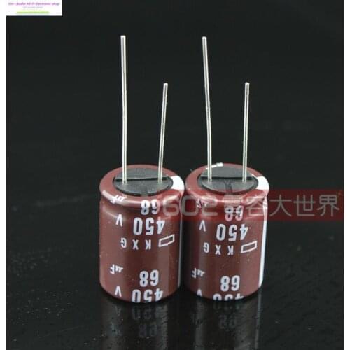 2020 hot sale 10pcs/30PCS Japan NIPPON 450v68uf Electrolytic Capacitor 68uf 450v KXG series 18*25 Free shipping