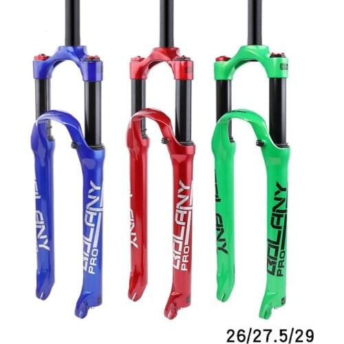 26/27.5/29 Inch Bicycle Supention Fork for Moutain Bike 100mm Travel Air Shock Fork Rigid 700c Carbon Disc Fork Spanish Machetes