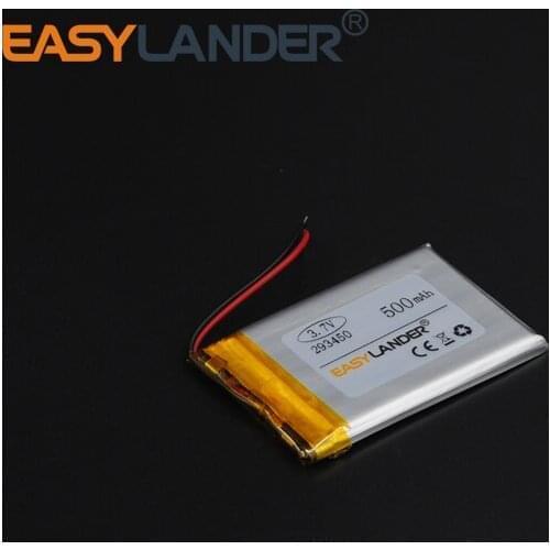 3.7V 500mAh Rechargeable li Polymer Li-ion Battery For GPS PSP MP3 SPeaker DIY PAD Power LED Bluetooth Pen 293450