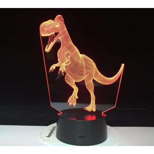 Black Friday Deal Multi Dinosaur Theme 3D Lamp Kids Birthday Party LED Night Light 7/16 Colors Change Touch Mood Lamp Dropship
