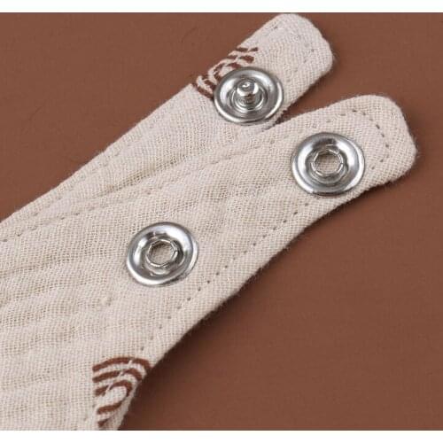 P15B 4Pcs Cotton Triangle Scarf Solid Color Snap Button Bib Baby Feeding Saliva Towel