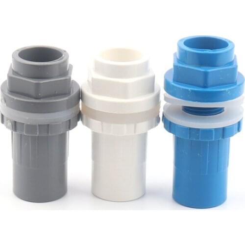 5pcs I.D 20mm New Design HI-Quality Garden Irrigation PVC Pipe Connectors Socket Type Water Tank Inlet Outlet Joints
