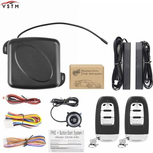 Auto Car Alarm Car Engine Push Start Button RFID Lock Ignition Starter Keyless Entry Start Stop Immobilizer Anti-theft System A