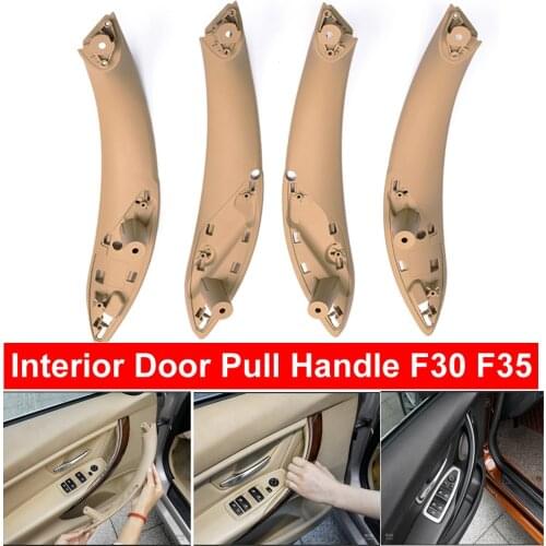 Beige Black Cream Front Rear Left / Right Car Interior Inner Door Pull Handle Cover For BMW F30 F80 F31 F32 F33 F35 2013-2018
