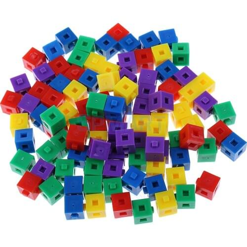 100x Kids Children Building Kit Stacking Cubes Bricks Puzzles for Creative Party Toy