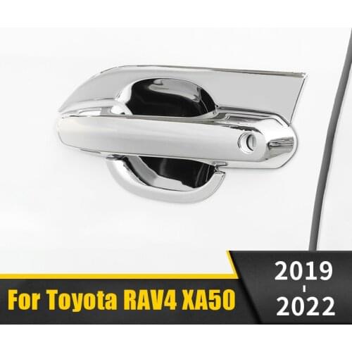 For Toyota RAV4 RAV 4 2019 2020 2021 XA50 High-quality ABS Plastic Car Door Handle Bowl Cover Protection Sticker Accessories