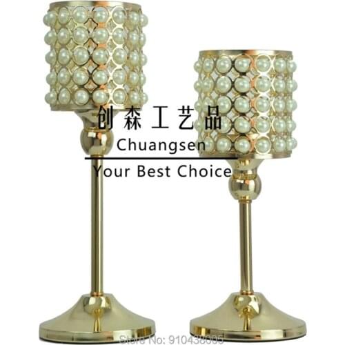 Classical Metal Candelabra Table Candlestick Gold Candle Holder Flower Stands Candlelight Dinner Wedding Gift Home Wedding Decor