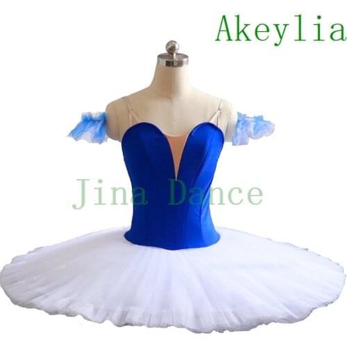 Without decoration Blue Bird Classical Ballet Tutu Women Show Stage red Professional Pancake Platter Stage Ballet Dress For Sale