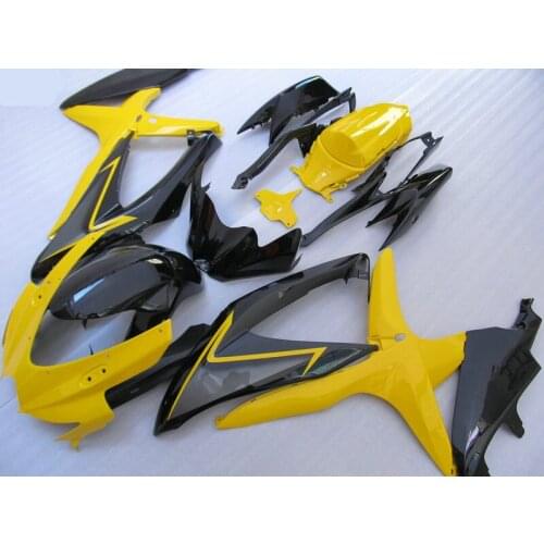 Injection Mold Fairing kit for SUZUKI GSXR600 750 K8 08 09 GSXR 600 GSXR750 2008 2009 ABS yellow black Fairings set