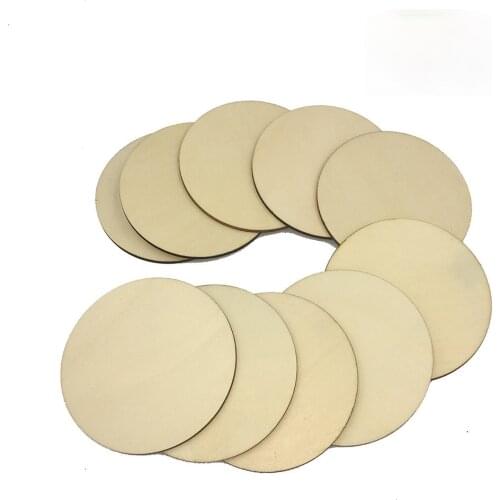 4pcs 80mm Wood Slices Round Circle Unfinished Wood Cutouts Wood Shapes for Crafts Centerpieces DIY Ornaments Kids Painting