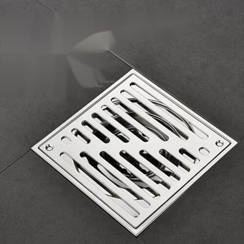 SUS 304 Stainless Steel Square Shower Grate Waste Tile Insert Square Floor Waste Grates Bathroom Drains Drain Strainer