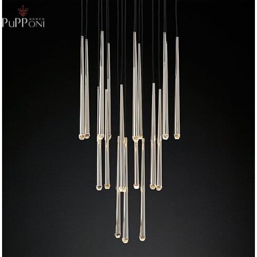Staircase chandelier RH Lighting Modern Designer Lamp Long Chandelier Lustre